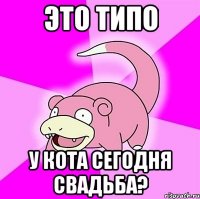 Это типо У кота сегодня свадьба?