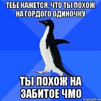 тебе кажется, что ты похож на гордого одиночку ты похож на забитое чмо