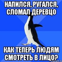 Напился, ругался, сломал деревцо Как теперь людям смотреть в лицо?