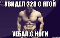 Увидел 228 с ягой уебал с ноги