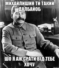 МИХАЙЛИШИН ТИ ТАКИЙ ДАЛБАЙОБ ШО Я АЖ СРАТИ ВІД ТЕБЕ ХОЧУ