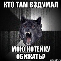 Кто там вздумал мою котейку обижать?