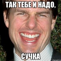 Так тебе и надо, сучка