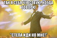 ТАК Я СЕБЯ ЧУВСТВУЮ, КОГДА ГОВОРЮ "СТЕПА ИДИ КО МНЕ!"