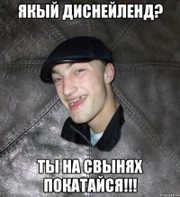 якый ДиснейЛенд? ты на свынях покатайся!!!