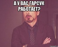 А у вас гарсук работает? 