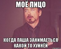 Моё лицо Когда Паша занимаеться какой то хуйнёй