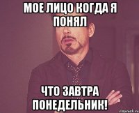мое лицо когда я понял что завтра понедельник!