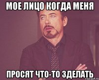 Мое лицо когда меня просят что-то зделать