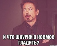  И что шнурки в космос гладить?