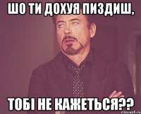 Шо ти дохуя пиздиш, Тобі не кажеться??