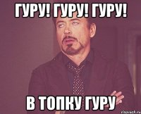 гуру! гуру! гуру! в топку гуру