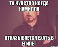 то чувство когда камилла отказывается ехать в египет