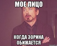 Мое лицо когда Зорина обижается
