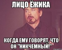 Лицо Ёжика Когда ему говорят, что он "никчемный!"