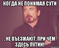 Когда не понимая сути , не въезжают, при чём здесь Путин!