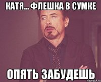 Катя... флешка в сумке опять забудешь