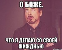 О боже. Что я делаю со своей жижднью