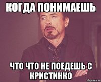 когда понимаешь что что не поедешь с кристинко