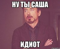 Ну ты Саша ИДИОТ
