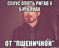 СЕКУС ОПЯТЬ РИГАВ У БУРЬЯНАХ ОТ "ПШЕНИЧНОЙ"
