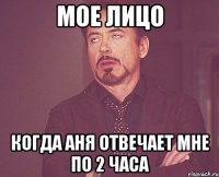 Мое лицо Когда Аня отвечает мне по 2 часа