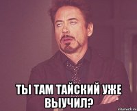  Ты там тайский уже выучил?