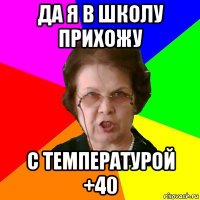 Да я в школу прихожу с температурой +40