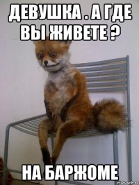 Девушка . а где вы живете ? На Баржоме