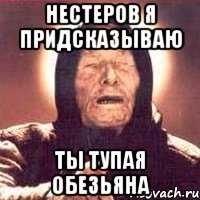 НЕстеров я придсказываю Ты тупая обезьяна