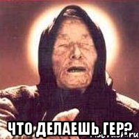  что делаешь гер?