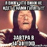 Я вижу что вини не идёт с нами гулять!!!' Завтра в 14-30!!!!xD