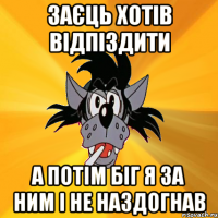 ЗАЄЦЬ ХОТІВ ВІДПІЗДИТИ А ПОТІМ БІГ Я ЗА НИМ І НЕ НАЗДОГНАВ