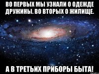 Во первых мы узнали о одежде дружины. Во вторых о жилище. А в третьих приборы быта!