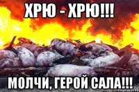 ХРЮ - ХРЮ!!! Молчи, герой САЛА!!!