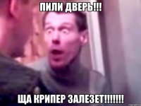 Пили дверь!!! Ща крипер залезет!!!!!!!