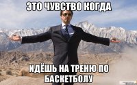 это чувство когда идёшь на треню по баскетболу