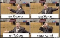 там Кирилл там Жанат тут Табриз куда идти?