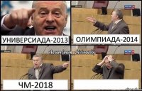 УНИВЕРСИАДА-2013 ОЛИМПИАДА-2014 ЧМ-2018 