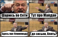 Шарюсь по Сети Тут про Майдан Здесь про Олимпиаду Где сиськи, блять?