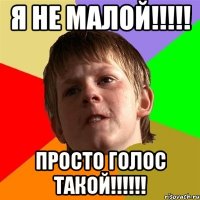 я не малой!!!!! просто голос такой!!!!!!