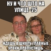 ну и что што на улице -25 ИДЕШЬ В ШКОЛУ ГЛАВНЫЕ УРОКИ ПРОПУСТИШЬ