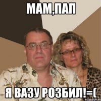 Мам,Пап Я вазу розбил!=(
