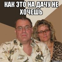 Как это на дачу не хочешь 