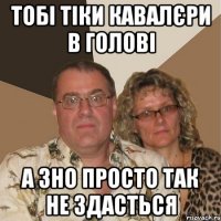 тобі тіки кавалєри в голові а зно просто так не здасться