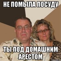 НЕ ПОМЫЛА ПОСУДУ ТЫ ПОД ДОМАШНИМ АРЕСТОМ