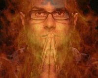 Создать мем hell pray