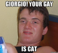 GIORGIO! YOUR GAY IS CAT