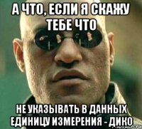 А что, если я скажу тебе что не указывать в данных единицу измерения - дико