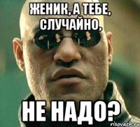 Женик, а тебе, случайно, не надо?